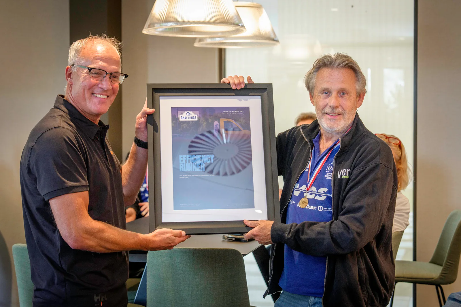 D!Vers Woerden tijdens de prijsuitreiking van de 24 uur Waterstof Challenge